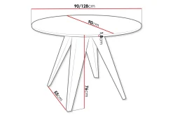 Hoban Spisebord 128 cm
