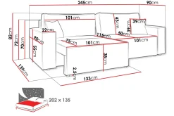 Sovesofaer-Hobson Sovesofa 3-seter i Plysj Beige