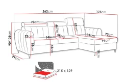 Sofa Med Sjeselong-Hoffman Sofa med Sjeselong 3-seter Beige