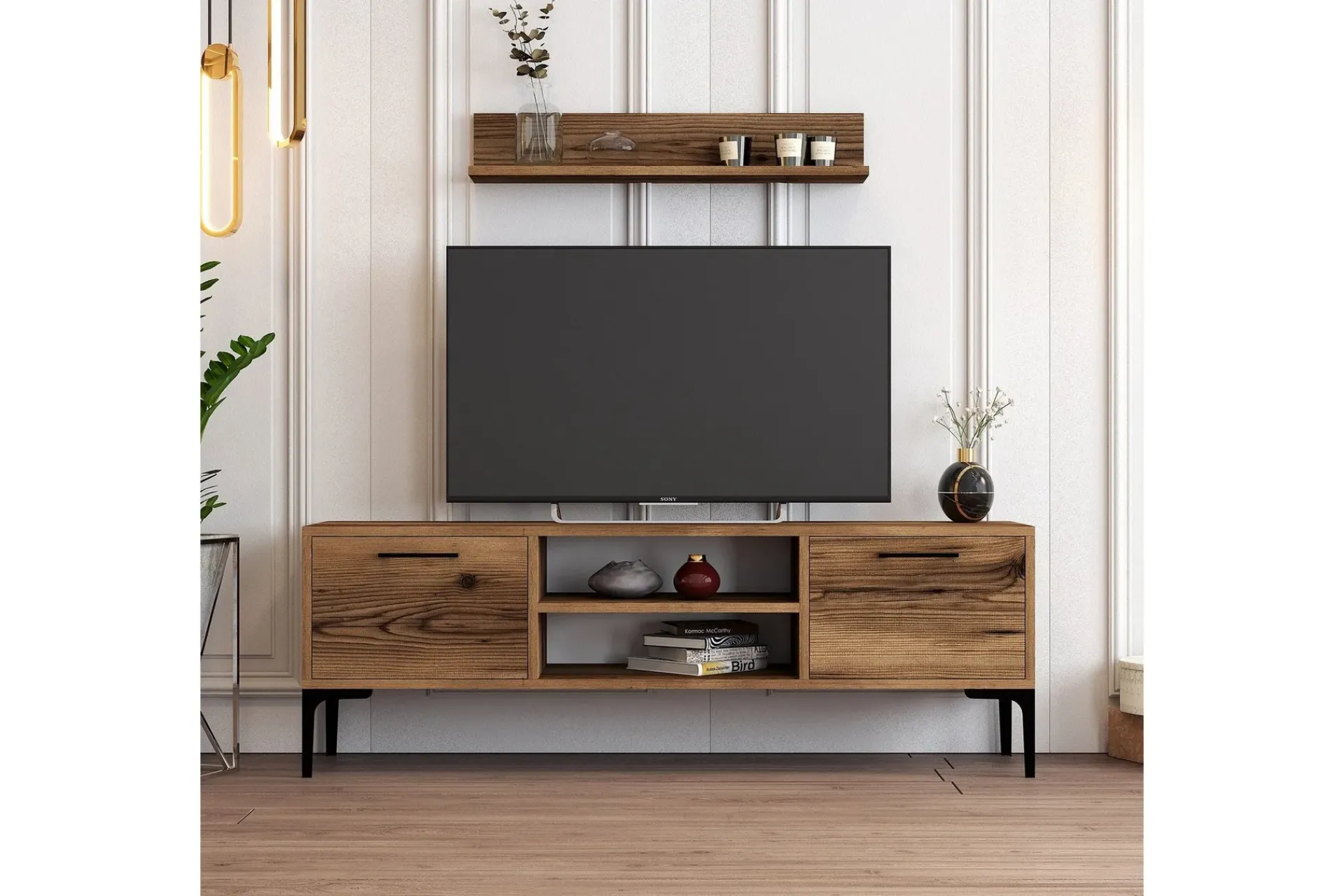 Tv-Benk & Mediabenk-Holter Tv-benk 140 cm Valnöt