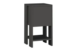 Avlastningsbord-Homitis Nattbord 30 cm med Oppbevaring Hylle + Lucka Grey