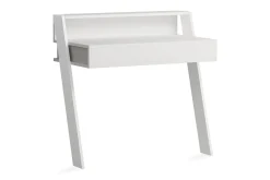 Kontorbord-Homitis Veggskrivebord 94 cm med Oppbevaringsskuff + Hylle Hvit