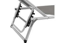 Be Basic Hopfällbara solsängar med tak 2 st aluminium och textilen gr