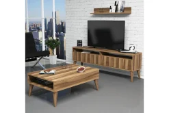 Tv-Møbelsett-Hoptrup Stuesett 150 cm Valnöt