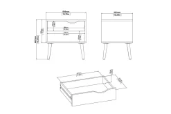 Tvilum Hostafranc Sengebord 50,2 cm