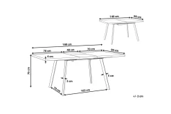Spisebord & Kjøkkenbord-Housham Spisebord 180 cm Sammenleggbart Tre/Natur