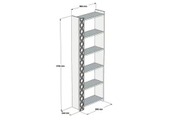 Bokhylle-Hovdane Bokhylle 64 cm Brun,Hvit