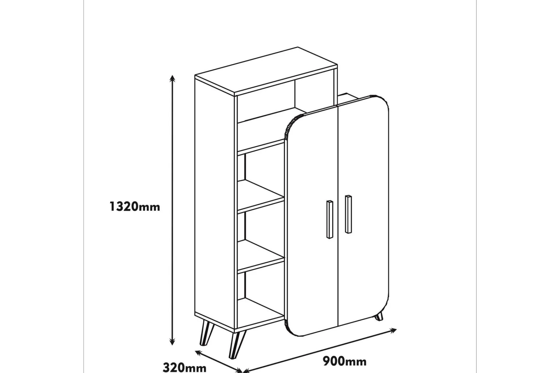 Oppbevaringsskap|Skap-Hovdane Klesskap 90 cm Brun,Gul