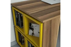 Hovdane Skrivebord 120 cm med Oppbevaring + Vegghylle +