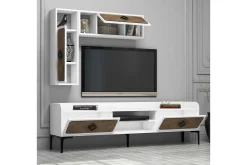 Tv-Møbelsett-Hovdane TV-Benk 180 cm Brun,Hvit