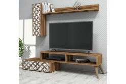 Tv-Møbelsett-Hovdane TV-Benk 150 cm Brun,Hvit