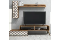 Tv-Møbelsett-Hovdane TV-Benk 150 cm Brun,Hvit