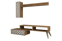 Tv-Møbelsett-Hovdane TV-Benk 150 cm Brun,Hvit