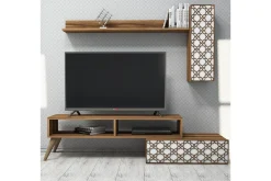 Tv-Møbelsett-Hovdane TV-Benk 150 cm Brun,Hvit