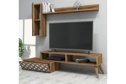 Tv-Møbelsett-Hovdane TV-Benk 150 cm Brun,Hvit