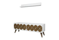 Tv-Møbelsett-Hovdane TV-Benk 120 cm Hvit