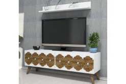 Tv-Møbelsett-Hovdane TV-Benk 120 cm Hvit
