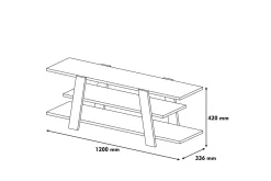 Tv-Benk & Mediabenk-Hovdane TV-Benk 120 cm Brun,Hvit