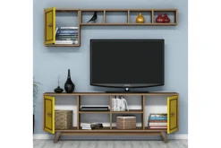 Tv-Møbelsett-Hovdane TV-Møbelsett 160 cm Brun,Gul