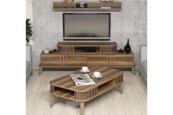 Tv-Møbelsett-Hovdane TV-møbelsett 168 cm Brun