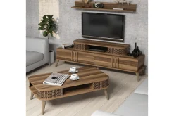 Tv-Møbelsett-Hovdane TV-møbelsett 168 cm Brun