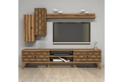 Tv-Møbelsett-Hovdane TV-møbelsett 180 cm Mørkebrun