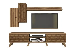 Tv-Møbelsett-Hovdane TV-møbelsett 180 cm Mørkebrun