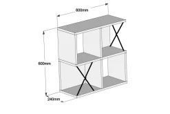 Vegghylle-Hovdane Vegghylle 60 cm Svart,Hvit