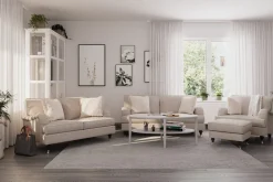 Bloomington 2 Seter Sofa-Howard Classic 2-seters Stoffsofa Beige