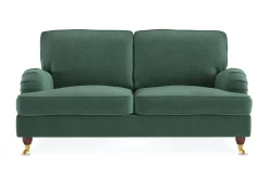 Bloomington 2 Seter Sofa|Velour Sofa & Fløyel Sofa-Howard Lyx 2-seters Fløyelssofa Mørkegrønn
