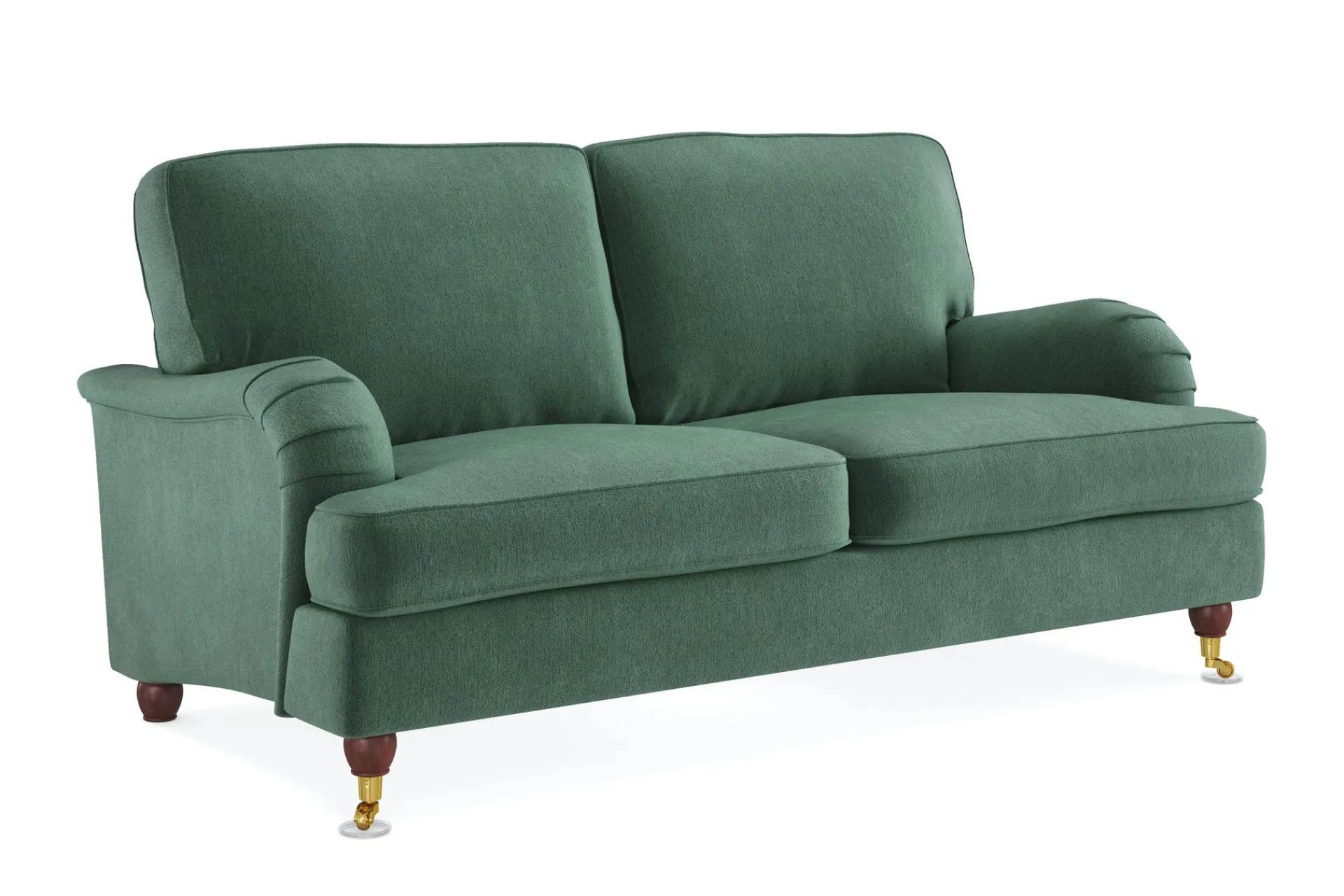 Bloomington 2 Seter Sofa|Velour Sofa & Fløyel Sofa-Howard Lyx 2-seters Fløyelssofa Mørkegrønn