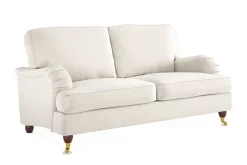 Bloomington 2 Seter Sofa|Velour Sofa & Fløyel Sofa-Howard Lyx 2-seters Fløyelssofa Cremehvit