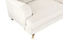 Bloomington Hjørnesofa|Velour Sofa & Fløyel Sofa-Howard Lyx 6-seters Høyrevendt L-formet Hjørnesofa i Fløyel Cremehvit