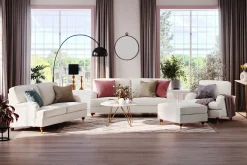 Bloomington 2 Seter Sofa-Howard Lyx 2-seters Sofa i Bouclé Hvit