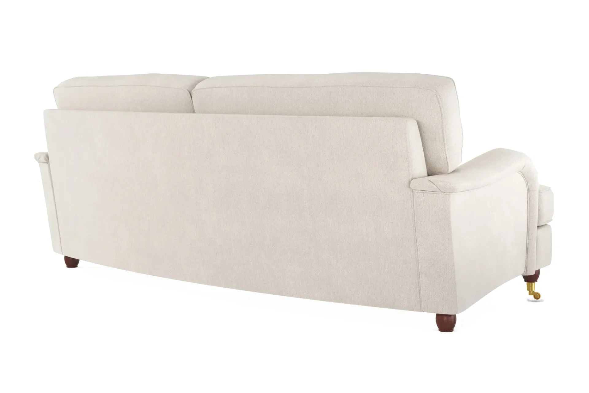 Bloomington Velour Sofa & Fløyel Sofa-Howard Lyx 3-seters Svunget Fløyelssofa Cremehvit