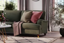 Bloomington Hjørnesofa-Howard Lyx 6-seters Venstrevendt L-formet Hjørnesofa i Manchester Mørkegrønn
