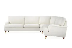 Bloomington Hjørnesofa-Howard Lyx 6-seters Venstrevendt L-formet Hjørnesofa i Bouclé Hvit