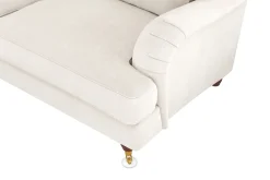 Bloomington Hjørnesofa|Velour Sofa & Fløyel Sofa-Howard Lyx 6-seters Venstrevendt L-formet Hjørnesofa i Fløyel Cremehvit