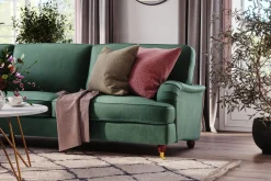 Bloomington Howard Lyx 6-seters Venstrevendt L-formet Hjørnesofa i Fløyel
