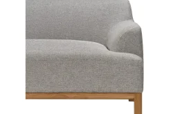 Hjørnesofa-Hörnsoffa Beliani Sosjo Beige, ljust trä, Högervänd Grey||Light colored wood Left-faced Grey,Lysfarget tre
