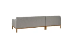 Hjørnesofa-Hörnsoffa Beliani Sosjo Beige, ljust trä, Högervänd Grey||Light colored wood Left-faced Grey,Lysfarget tre