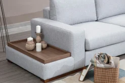 Sofa Med Sjeselong-Huelva Divansofa Grey