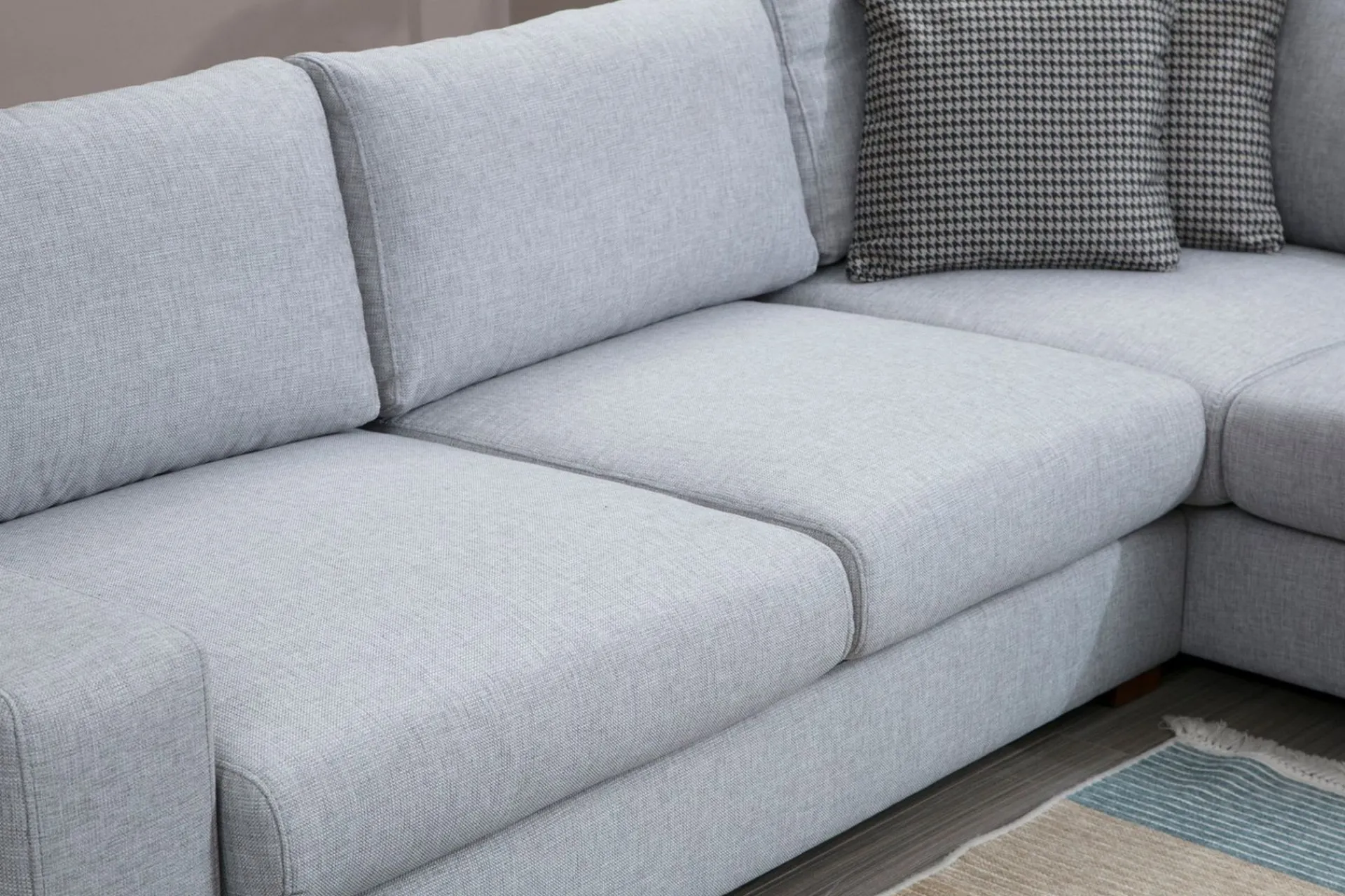 Sofa Med Sjeselong-Huelva Divansofa Grey