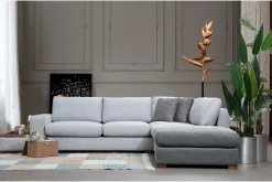 Sofa Med Sjeselong-Huelva Divansofa Grey