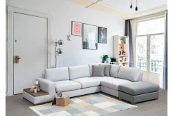Sofa Med Sjeselong-Huelva Divansofa Grey