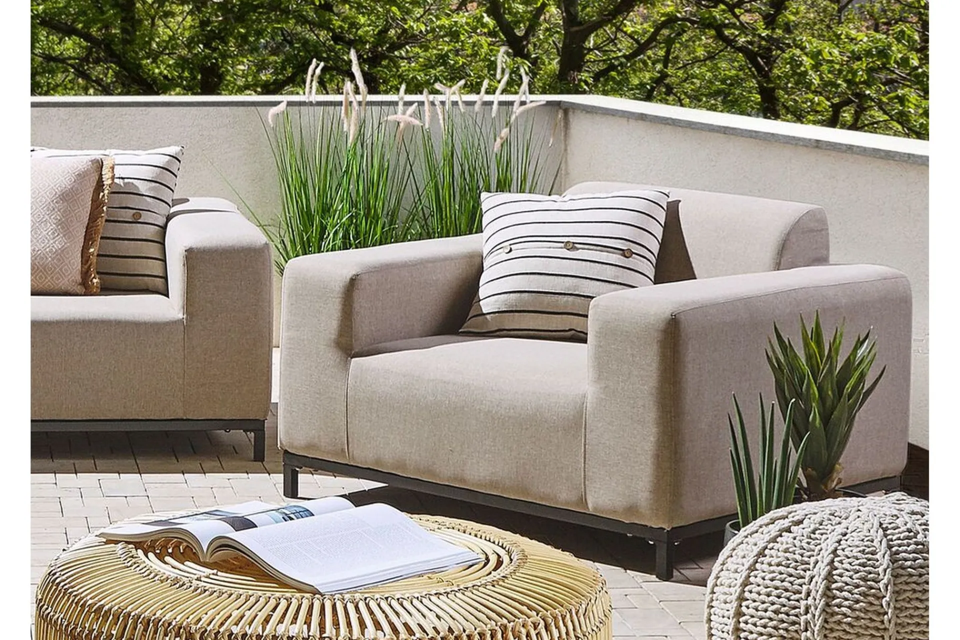 Utelenestoler|Loungestol Ute-Hughen Lenestol 2-pk Beige