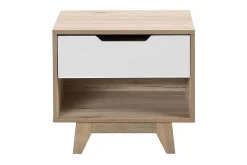 Hultz Nattbord 50 cm med Oppbevaring Skuff + Hylle