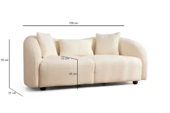 2 Seter Sofa-Hungirr Sofa 2-seters Beige