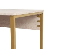 Kontorbord-Hu Skrivebord 60x240 cm Beige,Gull