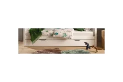 Sengetilbehør & Sengegavl-Husseng med skuff Dallas 90x200 cm , Med gjerde Hvit